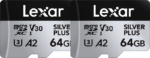 Lexar microSDXC Silver Plus 1066x 2x64GB -muistikorttisetti