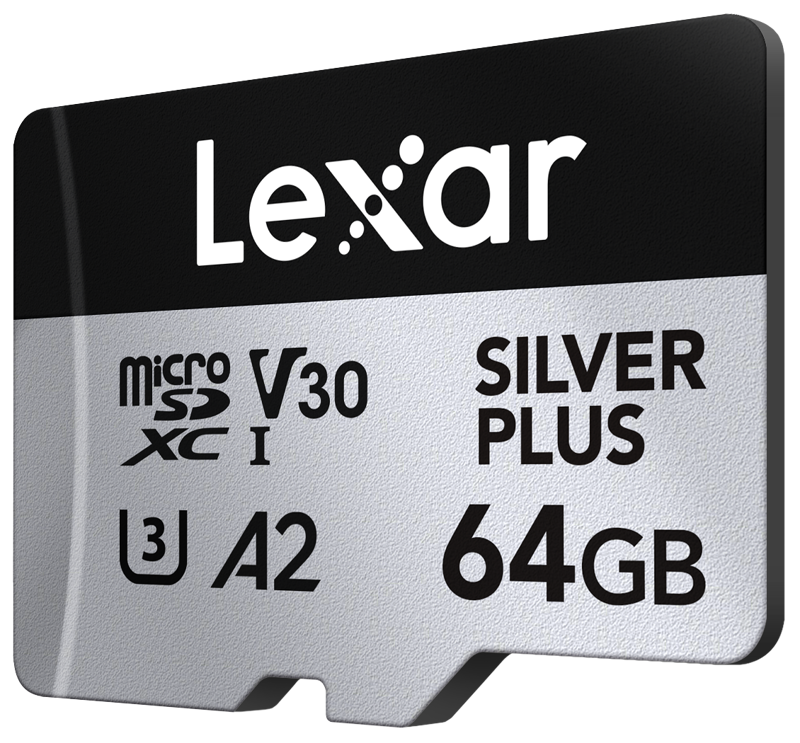 800q-02_128076 Lexar microSDXC Silver Plus 1066x 64GB -muistikortti