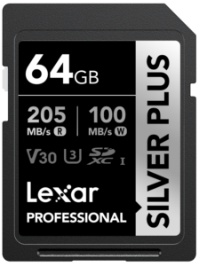800q-02_128079 Lexar SDXC Professional SILVER Plus 1066x (V30) 64GB -muistikortti