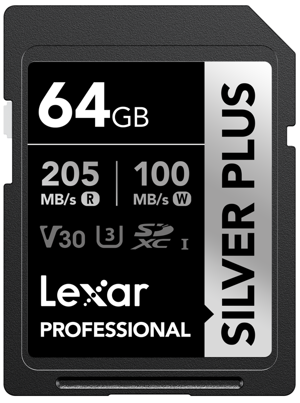800q-02_128079 Lexar SDXC Professional SILVER Plus 1066x (V30) 64GB -muistikortti
