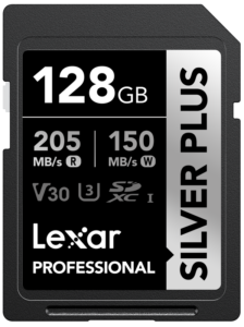 800q-02_128080 Lexar SDXC Professional SILVER Plus 1066x (V30) 128GB -muistikortti