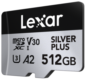 800q-02_128512 Lexar microSDXC Silver Plus 1066x 512GB -muistikortti