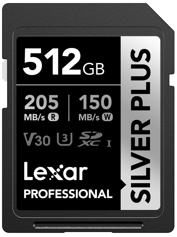 800q-02_128514 Lexar SDXC Professional SILVER Plus 1066x (V30) 512GB -muistikortti