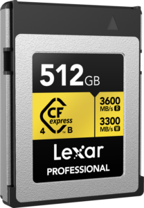 800q-03_130542 Lexar CFexpress 4.0 Pro Gold R3600/W3300 512GB -muistikortti