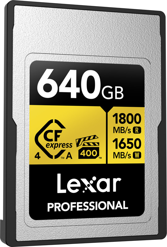 800q-03_130643 Lexar CFexpress 4.0 Pro Gold, VPG400, R1800/W1650 (Type A) 640GB -muistikortti