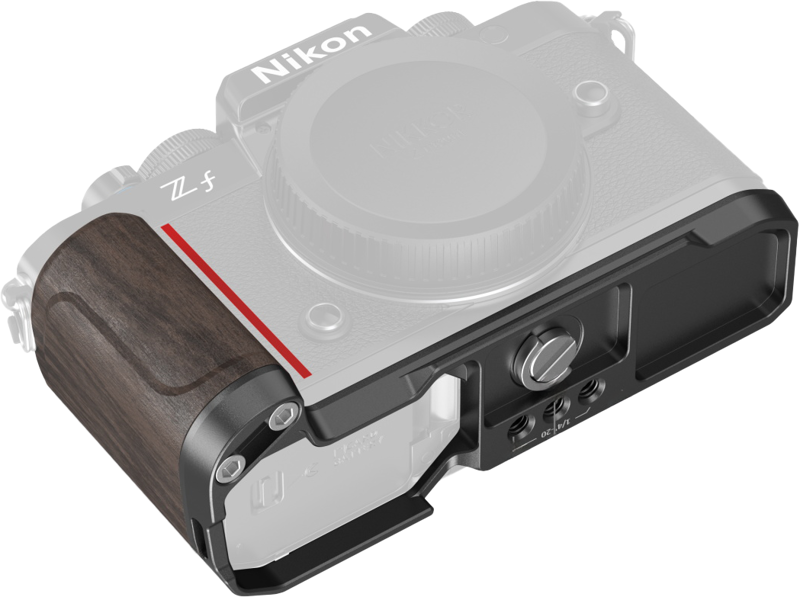 800q-03_130871 SmallRig 4801 L-Shape Mount Plate with Wooden Handle for Nikon Z f