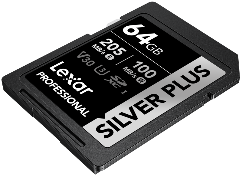 800q-04_128079 Lexar SDXC Professional SILVER Plus 1066x (V30) 64GB -muistikortti