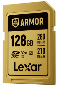 Lexar SDXC ARMOR Gold UHS-II IP68 R280/W210 128GB -muistikortti