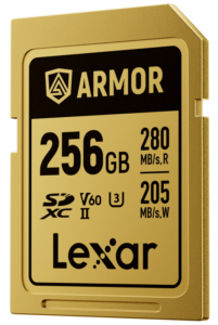 Lexar SDXC ARMOR Gold UHS-II IP68 R280/W210 256GB -muistikortti
