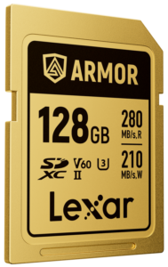 Lexar SDXC ARMOR Gold UHS-II IP68 R280/W210 128GB -muistikortti