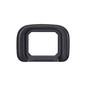 canon_er-h Close-up of the Canon ER-H eyepiece, a black rectangular camera eyepiece with rounded edges, isolated on a white background.
