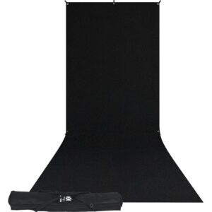 Westcott X Drop Wrinkle Resistant Backdrop Kit Rich Black Sweep (1.5m x 3.7m).