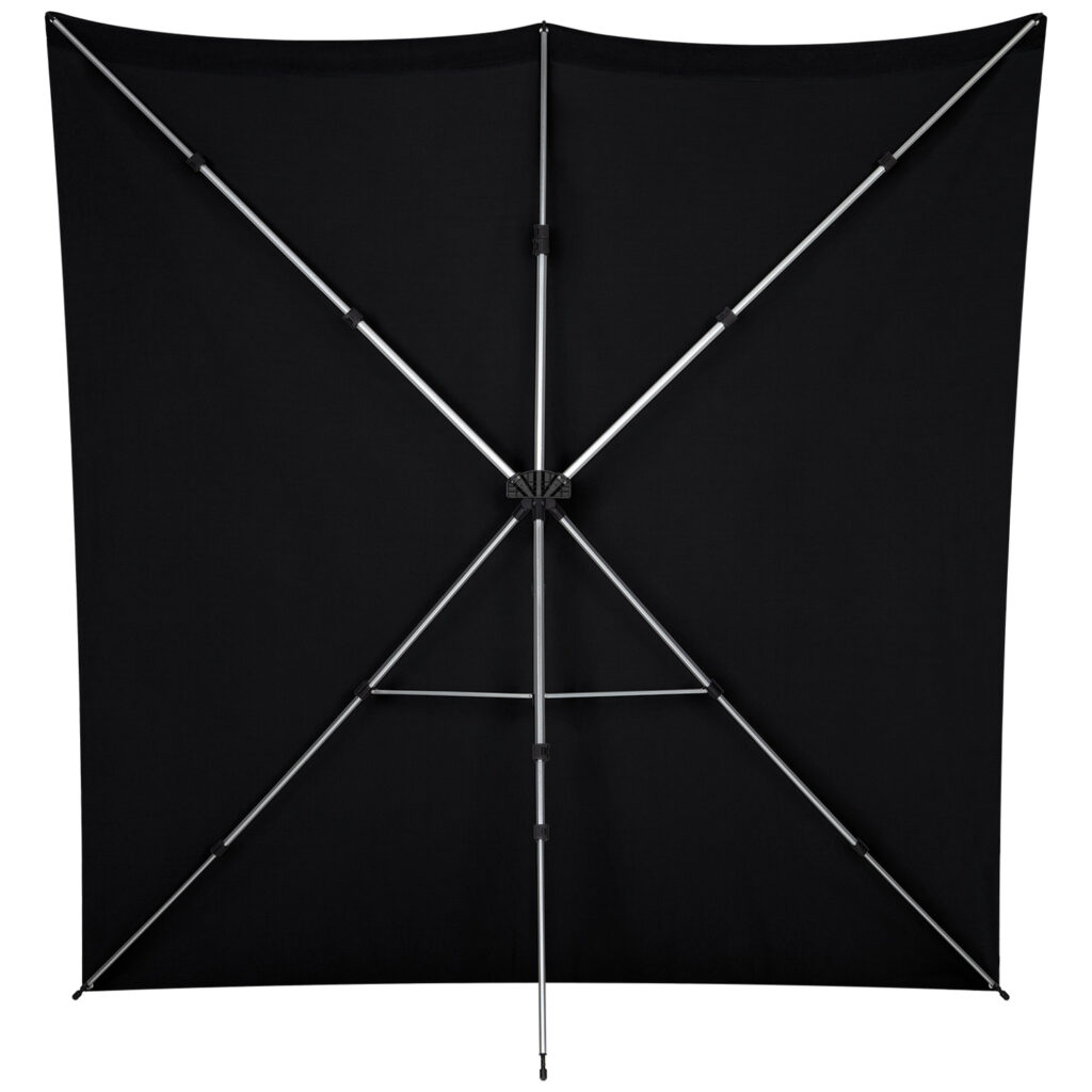 Westcott X Drop Pro Wrinkle-Resistant Backdrop Kit - Rich Black (2,4 x 2,4 m)