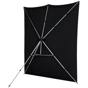 Westcott X Drop Pro Wrinkle-Resistant Backdrop Kit - Rich Black (2,4 x 2,4 m)