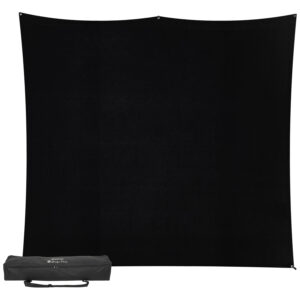 Westcott X Drop Pro Wrinkle-Resistant Backdrop Kit - Rich Black (2,4 x 2,4 m)