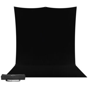 Westcott X Drop Pro Wrinkle-Resistant Backdrop Kit - Rich Black Sweep (2,4 x 3,9 m)