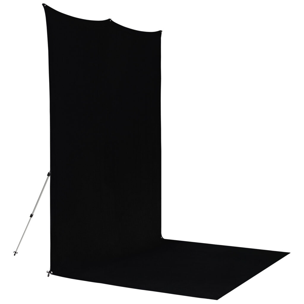 Westcott X Drop Pro Wrinkle-Resistant Backdrop Kit - Rich Black Sweep (2,4 x 3,9 m)