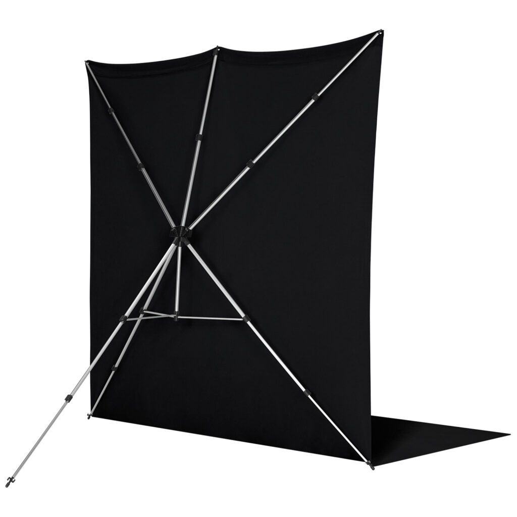 Westcott X Drop Pro Wrinkle-Resistant Backdrop Kit - Rich Black Sweep (2,4 x 3,9 m)