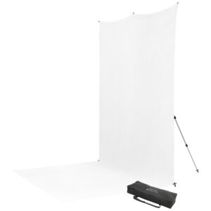 1656511304_776 Westcott X Drop Pro Wrinkle-Resistant Backdrop Kit - High Key White Sweep (2,4 x 3,9 m)