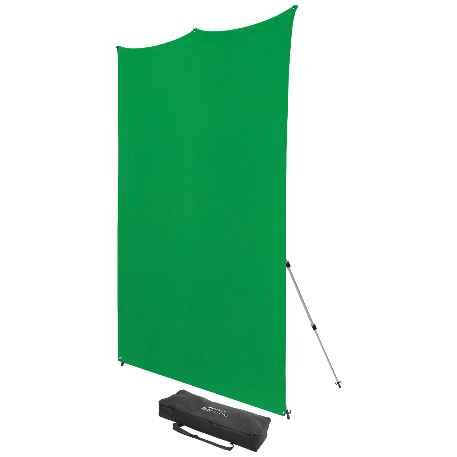 Westcott X Drop Pro Wrinkle-Resistant Backdrop Kit - Chroma Key Green Screen (2,4 x 2,4 m)
