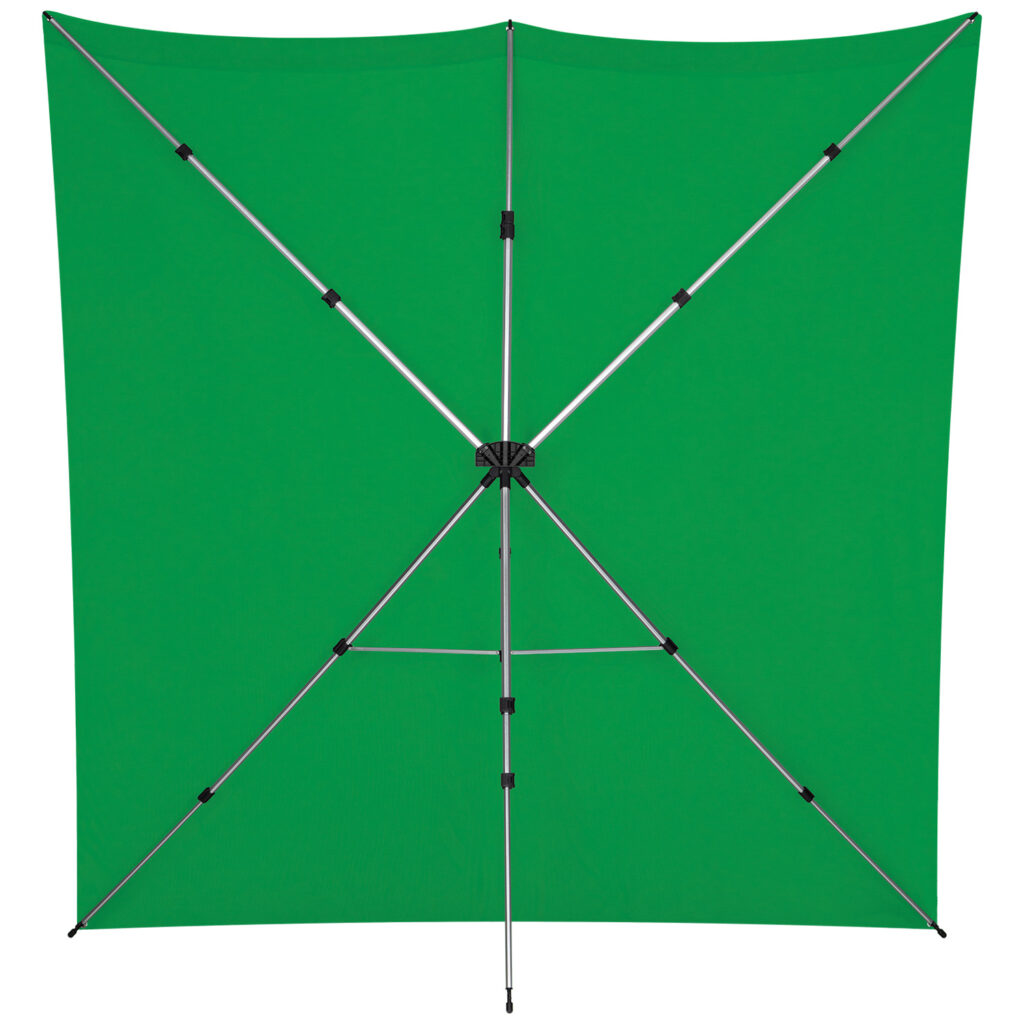 1656511334_050 Westcott X Drop Pro Wrinkle-Resistant Backdrop Kit - Chroma Key Green Screen (2,4 x 2,4 m)