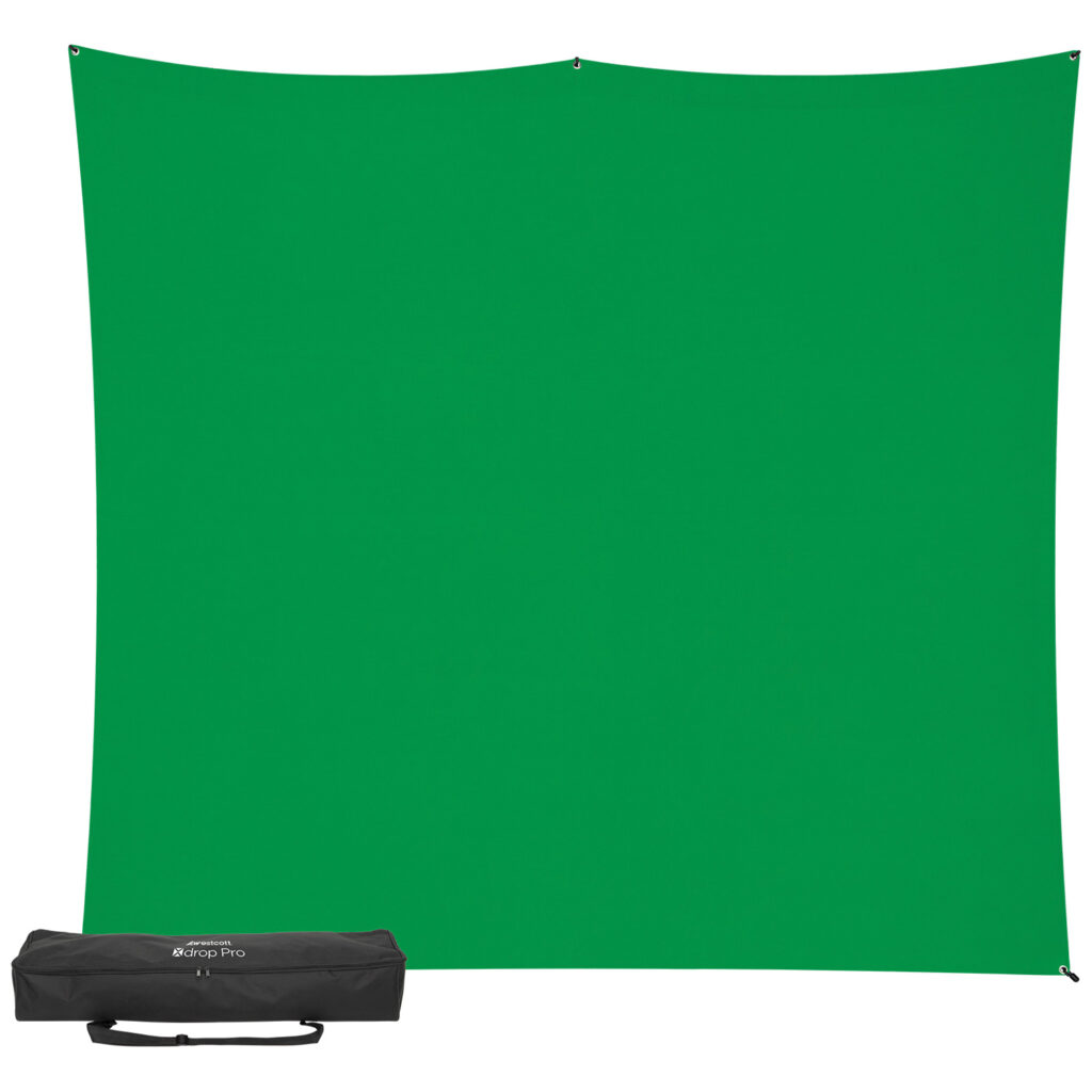 1656511335_217 Westcott X Drop Pro Wrinkle-Resistant Backdrop Kit - Chroma Key Green Screen (2,4 x 2,4 m)