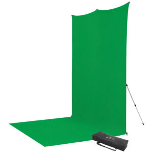 Westcott X Drop Pro Wrinkle-Resistant Backdrop Kit - Chroma Key Green Screen Sweep (2,4 x 3,9 m)