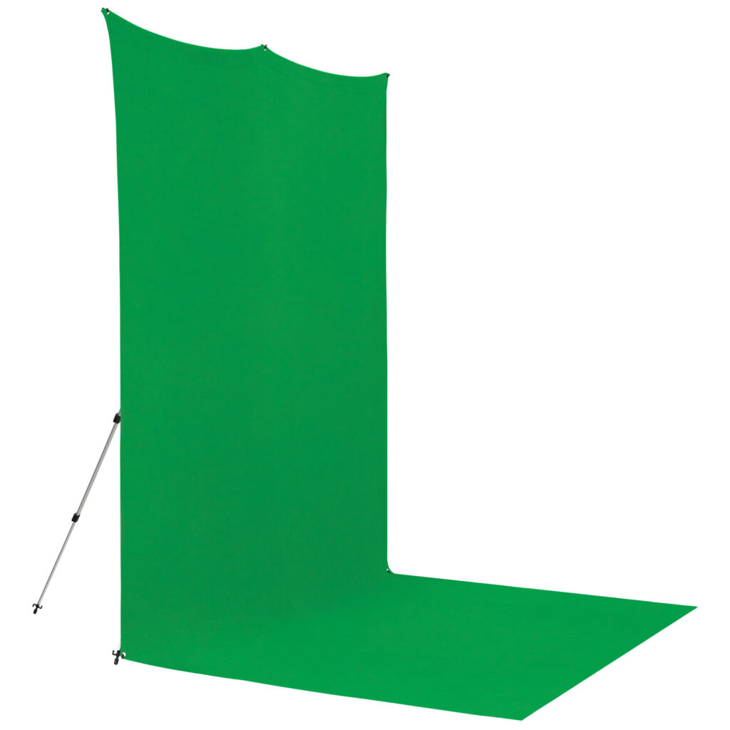 Westcott X Drop Pro Wrinkle-Resistant Backdrop Kit - Chroma Key Green Screen Sweep (2,4 x 3,9 m)