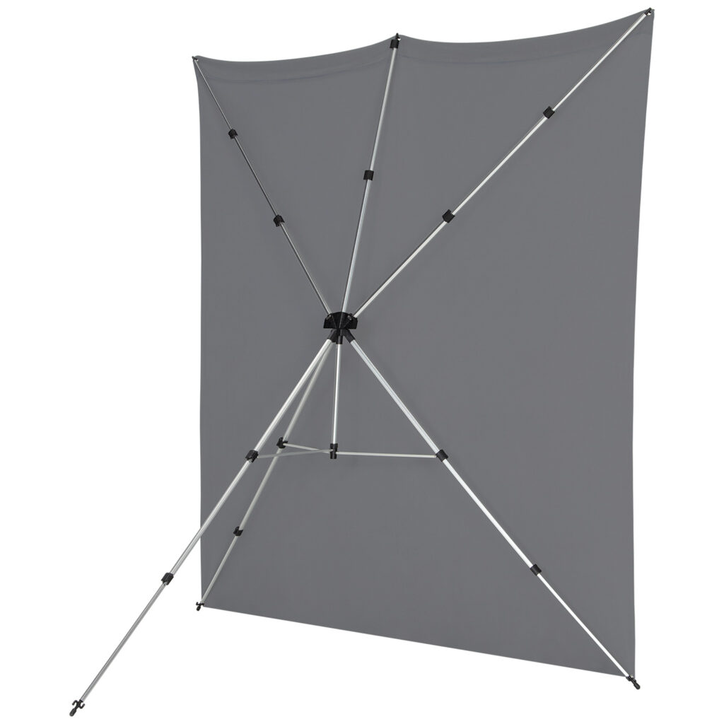 Westcott X Drop Pro Wrinkle-Resistant Backdrop Kit - Neutral Grey (2,4 x 2,4 m)