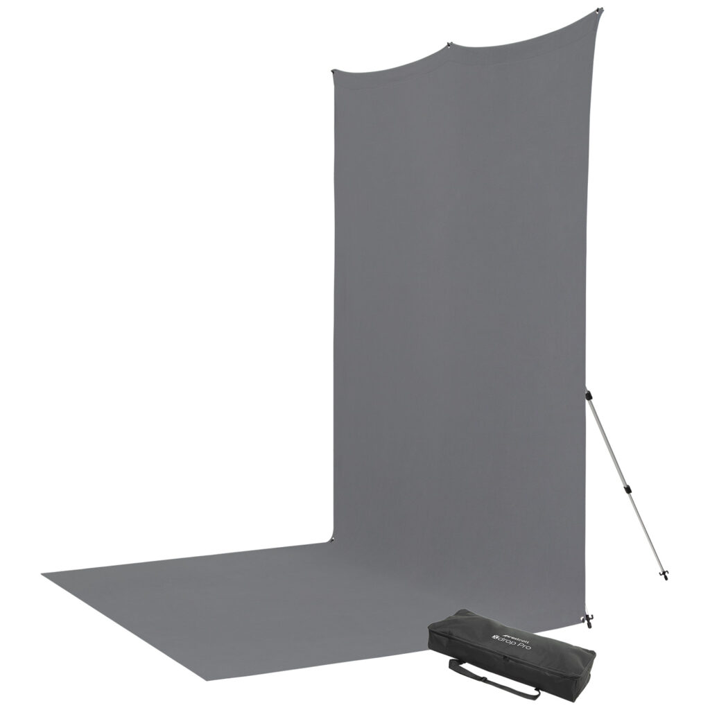 1656511394_754 Westcott X Drop Pro Wrinkle-Resistant Backdrop Kit - Neutral Grey Sweep (2,4 x 4 m)