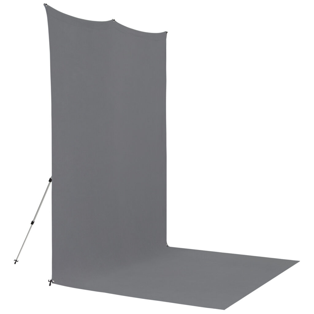 1656511395_931 Westcott X Drop Pro Wrinkle-Resistant Backdrop Kit - Neutral Grey Sweep (2,4 x 4 m)