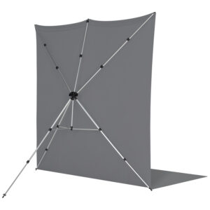 1656511395_934 Westcott X Drop Pro Wrinkle-Resistant Backdrop Kit - Neutral Grey Sweep (2,4 x 4 m)