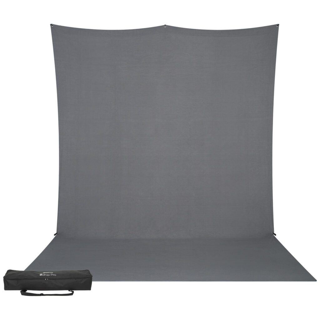 1656511396_753 Westcott X Drop Pro Wrinkle-Resistant Backdrop Kit - Neutral Grey Sweep (2,4 x 4 m)