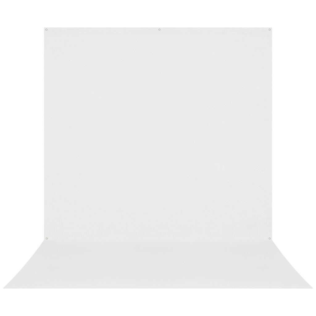 1656511515_485 Westcott X Drop Pro Wrinkle-Resistant Backdrop - High Key White Sweep (2,4 x 4 m) on saumaton, tavallinen valkoinen tausta, jossa on kaareva pohja, ihanteellinen tuote- tai muotokuvaukseen studioissa.