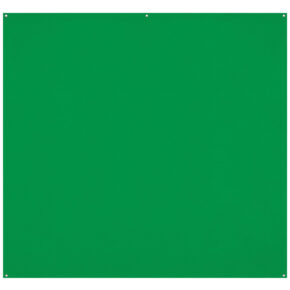 1656511535_086 Westcott X Drop Pro Wrinkle-Resistant Backdrop - Chroma Key Green Screen (2.4 x 2.4 m) is a large, flat green panel with mounting holes at each corner and at the top centre, shown against a white background.
