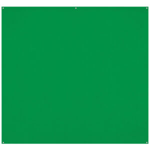 1656511535_086 Westcott X Drop Pro Wrinkle-Resistant Backdrop - Chroma Key Green Screen (2.4 x 2.4 m) is a large, flat green panel with mounting holes at each corner and at the top centre, shown against a white background.