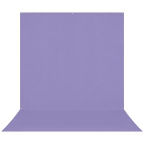 1674030212_913 Westcott X Drop Pro Wrinkle-Resistant Backdrop in Light Purple Sweep (2,4 x 4 m) -taustakuvassa on saumaton, kiinteä vaaleanvioletti muotoilu, jonka alaosassa on lievä kaari, ihanteellinen valokuvaukseen tai videokuvaukseen.