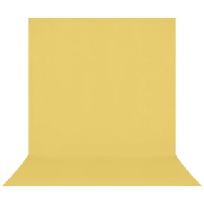 The Westcott X Drop Pro Wrinkle-Resistant Backdrop in Canary Yellow Sweep (2.4 x 4 m) has a smooth, seamless surface that extends from wall to floor and is ideal for photography or videography.