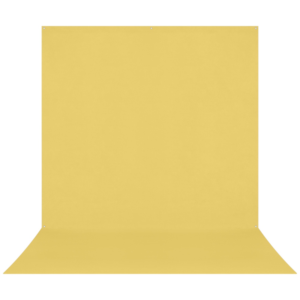 Westcott X Drop Pro Wrinkle-Resistant Backdrop kanarinkeltaisessa Sweepissä (2,4 x 4 m) on sileä, saumaton pinta, joka ulottuu seinästä lattiaan ja on ihanteellinen valokuvaukseen tai videokuvaukseen.