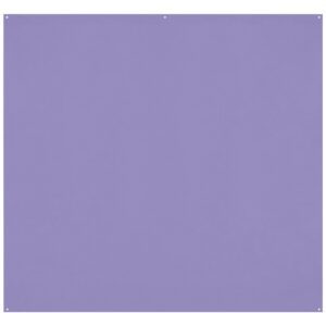 1674036949_108 Westcott X Drop Pro Wrinkle-Resistant Backdrop -taustakangas, vaaleanvioletti (2,4 x 2,4 m) on väriltään laventeli, ja siinä on pienet metalliset läpiviennit jokaisessa kulmassa ja yksi keskellä yläreunassa helppoa ripustamista varten.