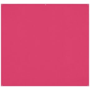 The Westcott X Drop Pro Wrinkle-Resistant Backdrop dark pink (2,4 x 2,4 m) has a solid pink background with four small corner holes and an extra hole in the middle of the top edge.
