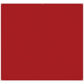 The Westcott X Drop Pro Wrinkle-Resistant Backdrop, red (2.4 x 2.4 m), has small holes near each corner and one in the middle at the top against a white background.
