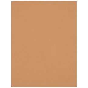 1674047248_508 Westcott X Drop Wrinkle-Resistant Backdrop in Brown Sugar (1.5 x 2.1 m) is a rectangular sheet with four small holes in each corner and one in the middle at the top against a white background.