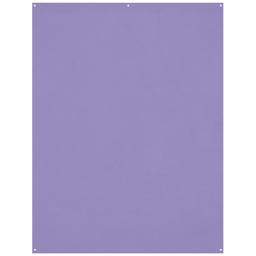 Westcott X Drop Wrinkle-Resistant Backdrop -taustakangas, vaaleanvioletti (1,5 x 2,1 m), jossa on kiinteä, tasaisen värinen suorakulmainen pinta, jossa on neljä pientä kulmareikää ja jossa ei ole kuvioita tai merkintöjä.
