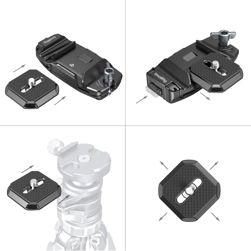 SmallRig 5053 Camera Clip Kit - Camera clip and quick release plate