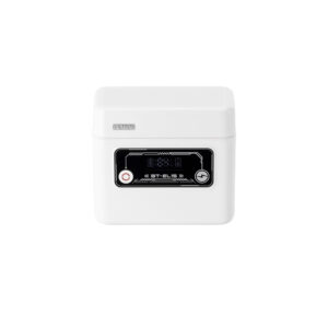 1742476644_458 Valkoinen, suorakaiteen muotoinen Viltrox-kameran akkulaturikotelo Power Bank Nikon EN-EL15:lle, jossa on musta ohjauspaneeli, painikkeet, digitaalinen näyttö ja etupuolella BT-EL15-merkintä. VALTOX-brändi näkyy vasemmassa yläkulmassa.