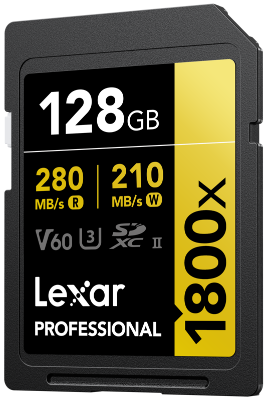800q-02_117586 Lexar Pro 1800x SDXC U3 (V60) UHS-II R280/W210 128GB -muistikortti