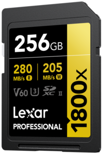 800q-02_117587 Lexar Pro 1800x SDXC U3 (V60) UHS-II R280/W210 256GB -muistikortti