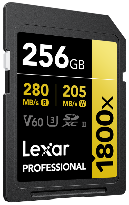 800q-03_117587 Lexar Pro 1800x SDXC U3 (V60) UHS-II R280/W210 256GB -muistikortti