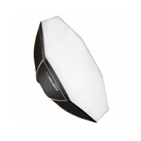 walimex Walimex Pro Softbox Octa 150cm - Käytetty on suuri, kahdeksankulmainen softbox, jossa on valkoinen diffuusiopaneeli ja mustat sivut, ihanteellinen valokuvauksen valaistukseen.